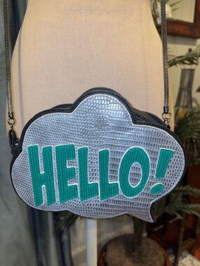 HELLO! Vintage Handbag by Circus Sam Edelman Fun Graphic Design Crossbody